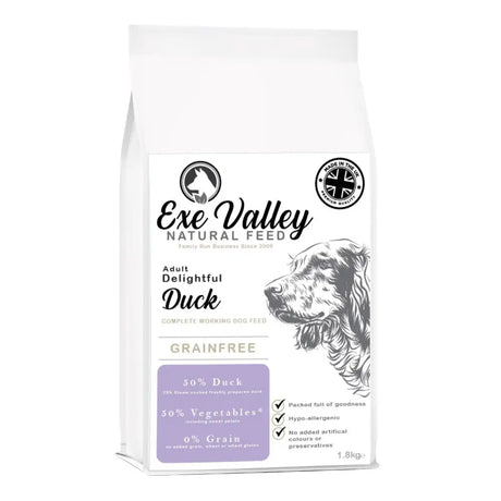 Exe Valley Grain Free Duck Dry Dog Food 1.8Kg Dog Food Barnstaple Equestrian Supplies