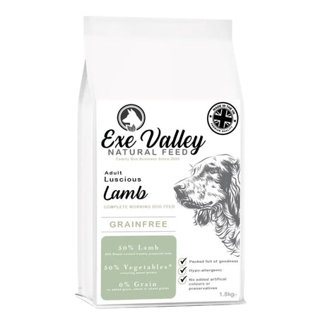 Exe Valley Grain Free Lamb Dry Dog Food 1.8Kg Dog Food Barnstaple Equestrian Supplies