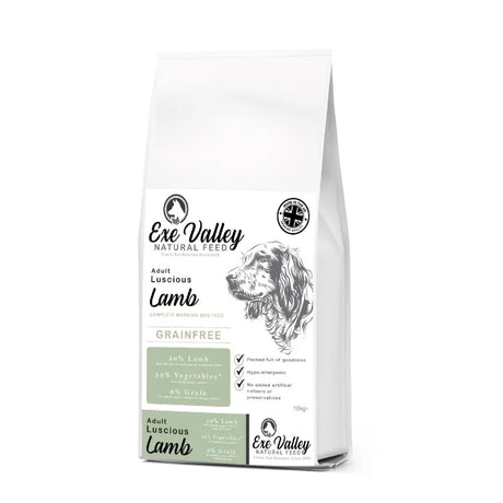 Exe Valley Grain Free Lamb Dry Dog Food 10kg Dog Food Barnstaple Equestrian Supplies