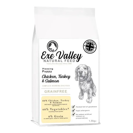 Exe Valley Grain Free Puppy Food Chicken, Turkey & Salmon 300g Sample Dog Food