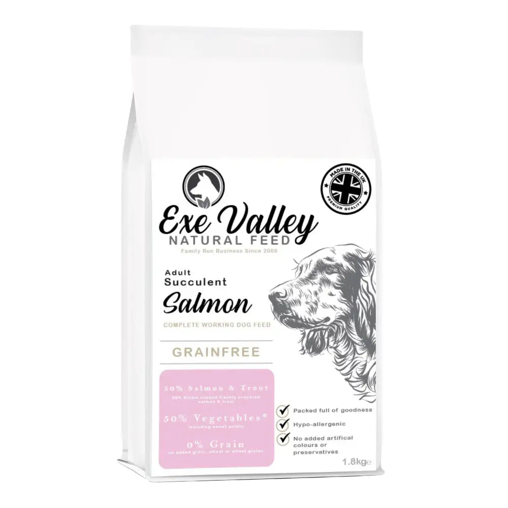 Exe Valley Grain Free Salmon Dry Dog Food 1.8Kg Dog Food Barnstaple Equestrian Supplies