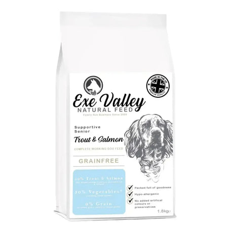 Exe Valley Grain Free Senior And Light Dry Dog Food Trout & Salmon 10kg Dog Food