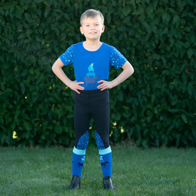 Farm Collection Tots Jodhpurs By Little Knight Navy/Cobalt Blue 3-4 Years Jodhpurs Barnstaple Equestrian Supplies