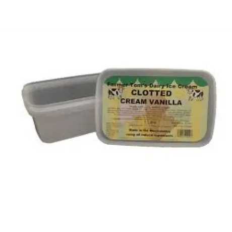Farmer Toms Ice Cream 1 Litre Tubs Clotted Cream Vanilla dairy