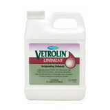 White plastic jug of farnam vetrolin liniment aromatic embrocation with a hint of green soap for invigorating use