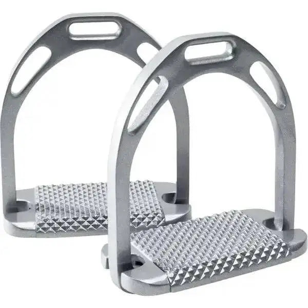 FEELING Large Pro aluminium stirrups Fuchsia 12.5Cm / 4 7/8&Quot; Stirrups Barnstaple Equestrian Supplies