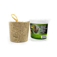 Feldy chicken pecker beige cylindrical grazer block with natural twine loop for convenient hanging pecker use