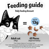 Star and crescent shaped brown felix crispies cat treats in beef and chicken flavor for cats shown in 180g pack