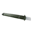 Dark green poly electric fencing post with six metal spikes by fenceman for easy garden edging setup