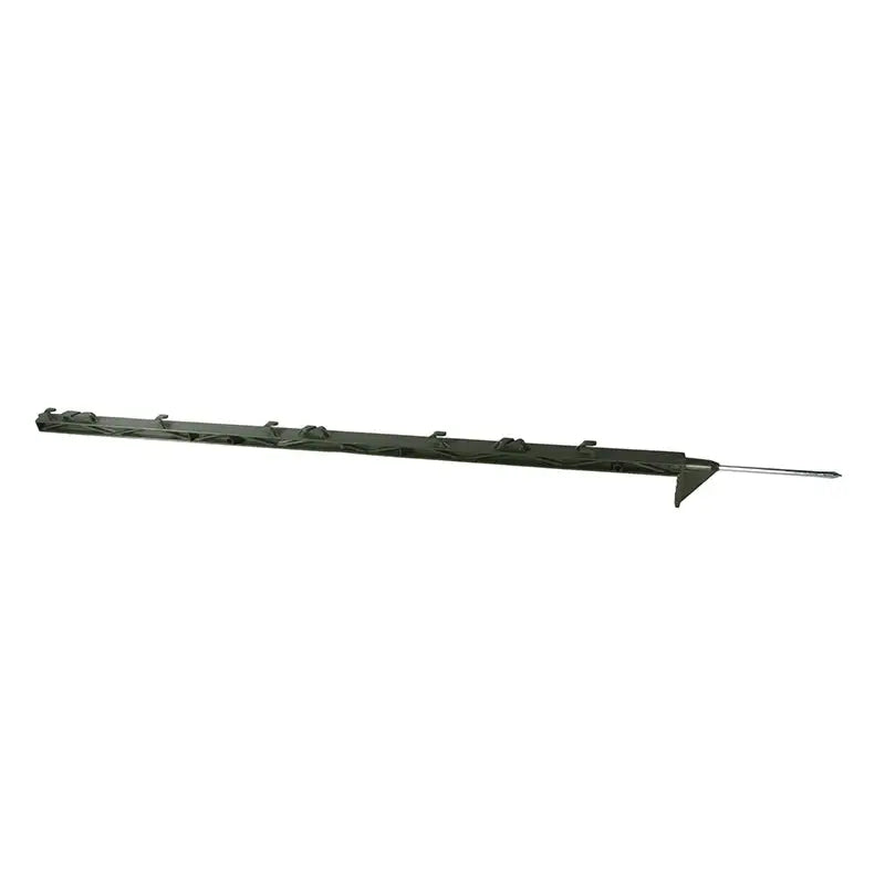 Black metal fenceman poly electric fencing post with pointed tip and notches perfect for electric fencing post use