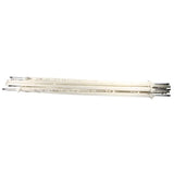 White sleek modern led light fixture on fenceman poly electric fencing post for poly electric fencing use