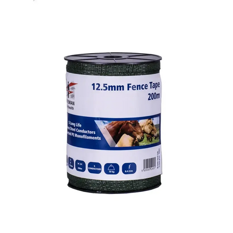 Fenceman Standard Tape Green 12.5mm Electric Fencing Tape