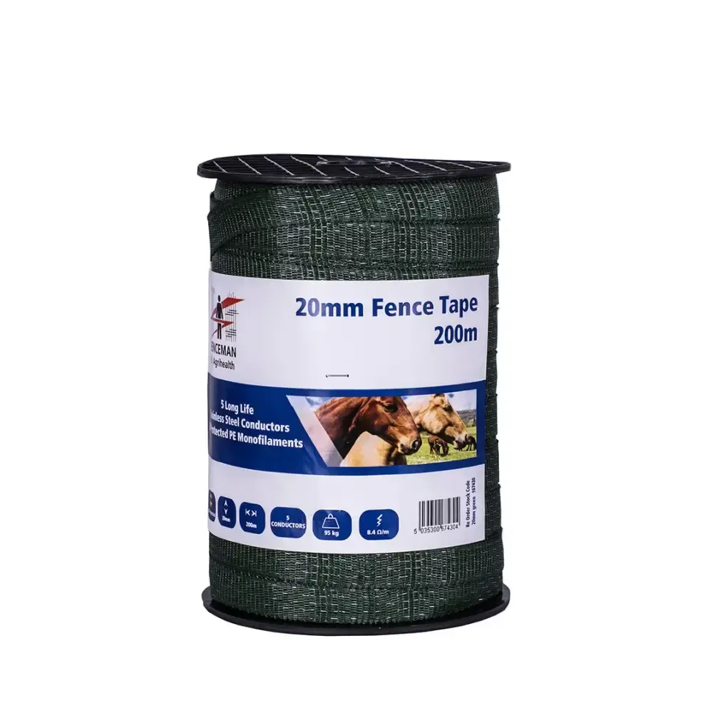 Fenceman Standard Tape Green 20mm Electric Fencing Tape