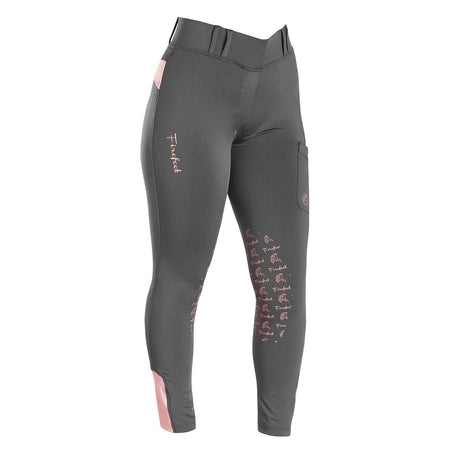 Firefoot Bankfield Basic Breeches Ladies Charcoal/Pink 24" Charcoal/Pink Barnstaple Equestrian Supplies