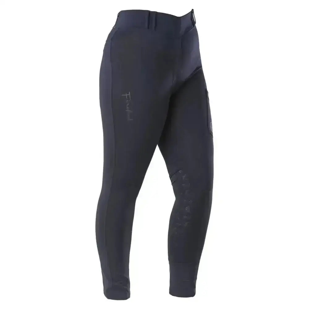 Black firefoot bankfield basic breeches with sleek fit and subtle thigh branding perfect for riding use