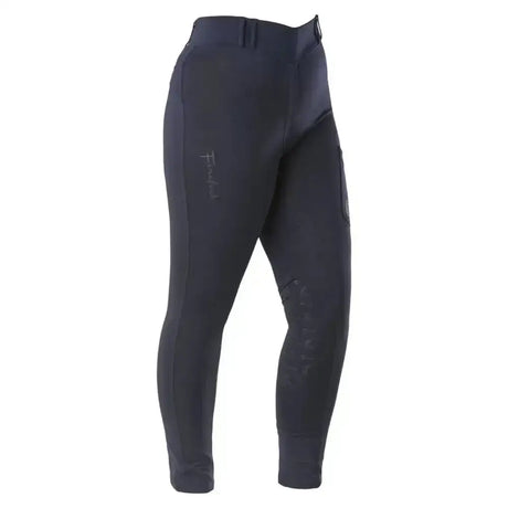 Dark navy firefoot bankfield basic breeches with a sleek fit and subtle logo for comfortable riding wear