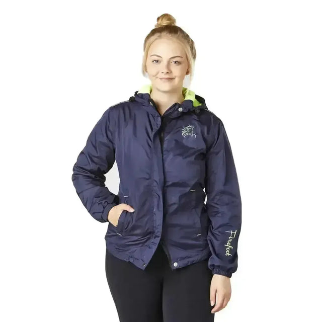 Firefoot Basic Showerproof Jacket Kids Navy/Lime Small Navy/Lime Outdoor Coats & Jackets
