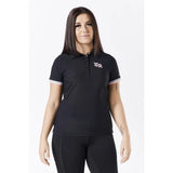 Firefoot Bempton Polo Shirt Ladies Black/Pink Large Black/Pink Barnstaple Equestrian Supplies