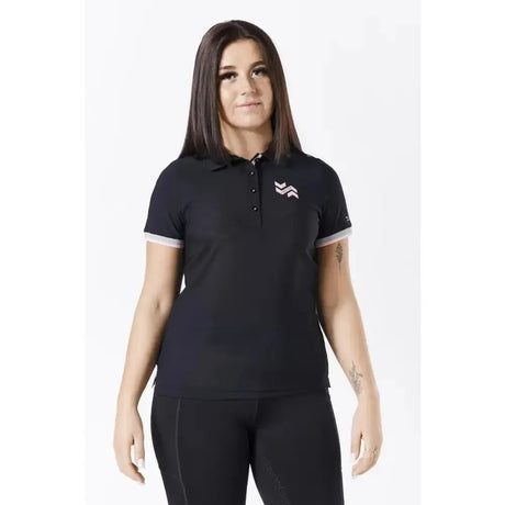 Firefoot Bempton Polo Shirt Ladies Black/Pink Large Black/Pink 