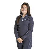 Firefoot Birkby Fleece Lined Top Ladies Charcoal/Blue Small` Charcoal/Impact Blue Barnstaple Equestrian Supplies