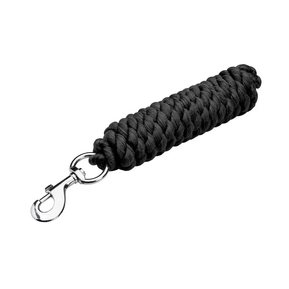 Black braided firefoot economy lead rope with silver metal clip perfect for easy horse handling