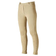 Beige firefoot farsley ladies jodphurs with sleek stretch riding tights design and subtle stitching details