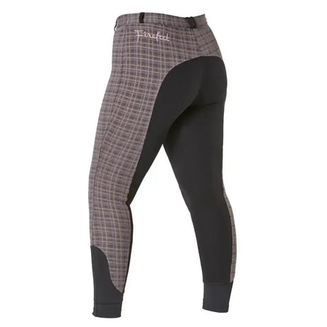 Gray and black plaid firefoot farsley breeches kids with a sleek, form-fitting design in rose gold check style