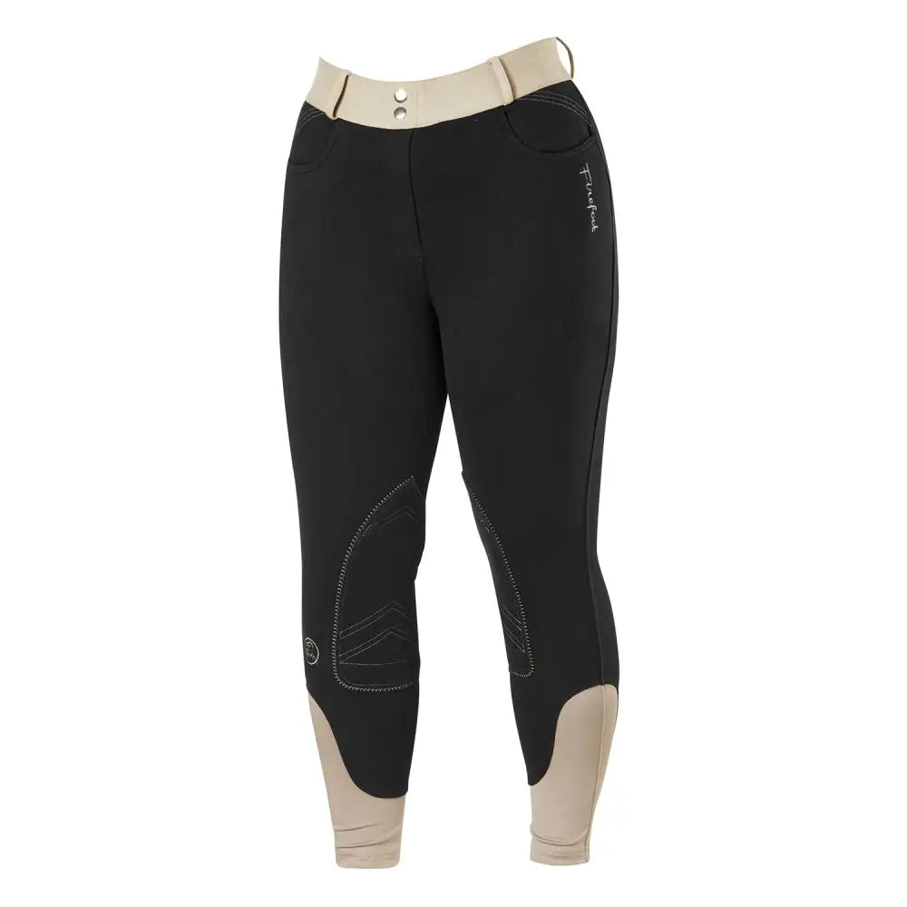 Firefoot Farsley Fleece Lined Breeches Ladies Black/Mink 24" Black/Mink Riding Breeches Barnstaple Equestrian Supplies