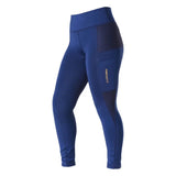 Firefoot Marsden Sticky Bum Riding Tights Ladies Navy/Orange 24" Navy/Orange Barnstaple Equestrian Supplies