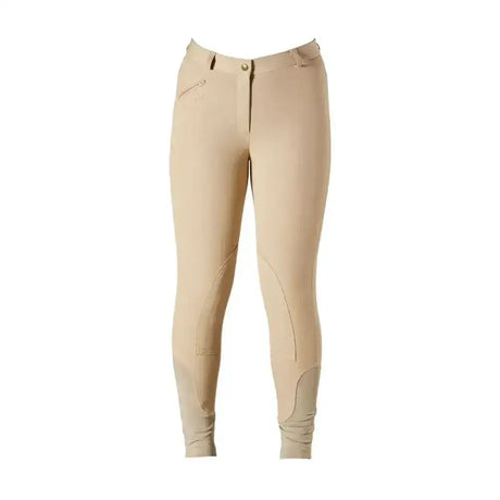 Beige firefoot rawdon breeches with reinforced knee patches and a sleek fit perfect for rawdon breeches ladies riding
