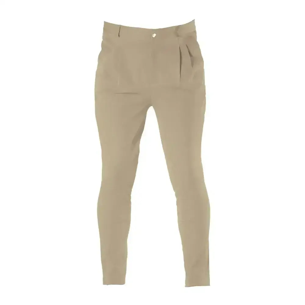 Firefoot rawdon breeches men beige slim-fit traditional mens breeches in khaki with pleats made from super feel viscose-based material