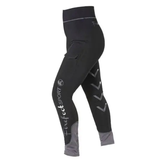 Firefoot Ripon Ladies Stretch Breeches Black / Grey Barnstaple Equestrian