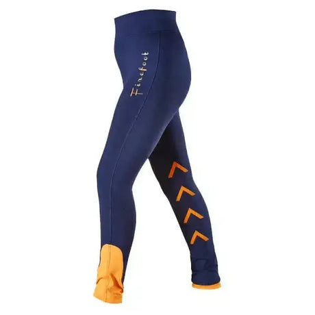 Firefoot Ripon Winter Fleece Lined Ladies Breeches Ladies Black / Orange 24&Quot; Riding Breeches Barnstaple Equestrian Supplies