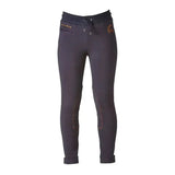 Black firefoot saltaire jodhpurs with drawstring waistband gold embroidery and reinforced stitching for casual wear
