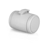 White plastic flexi multi box pet waste disposal container with handle and lid for use with large size leads