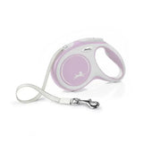 Pink and white flexi new comfort tape rose retractable dog leash with extra robust tape and perfected tape guidance