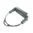 Gray rubberized grip flexi stirrups irons with polished chrome frame lorina shock absorbing stirrup design