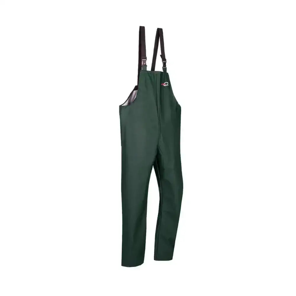 Dark green flexothane bandung bib and brace khaki green overalls with elastic flexothane black adjustable suspenders and logo