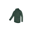Dark green flexothane classic ascot rain jacket khaki green with hood and zippered pockets perfect for wet weather