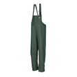 Dark green flexothane classic louisiana bib waterproof overalls with adjustable shoulder straps and chest logo