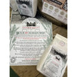 White paper bag of horsepower organic ancient grain stoneground organic flour labeled higher biddacott devon flour