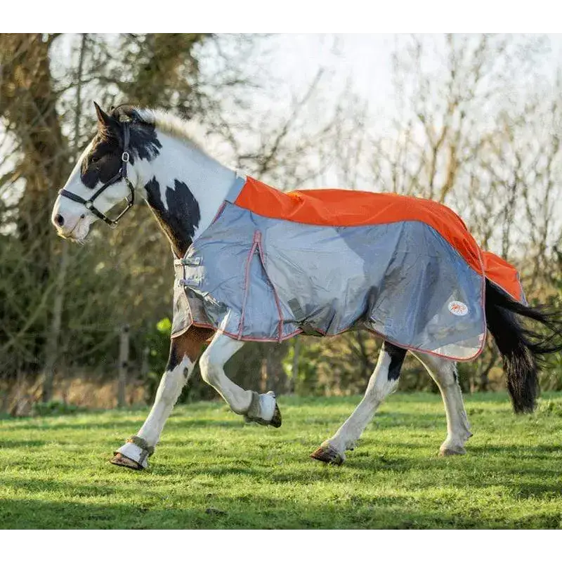 Swish Fly Turnout Combination Rug - Orange 4'3 Waterproof Fly Rugs