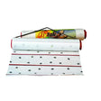 White flytak sticky fly roll xl with black insect patterns and red stripes for effective fly trapping
