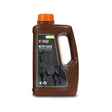 Brown plastic bottle with orange cap and foran equine nutri-calm label featuring horse silhouette for equine nutri-calm liquid to alleviate daily stress