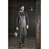 Dark gray fort airflex bib overalls with adjustable straps and reinforced seams ideal for milking parlour use