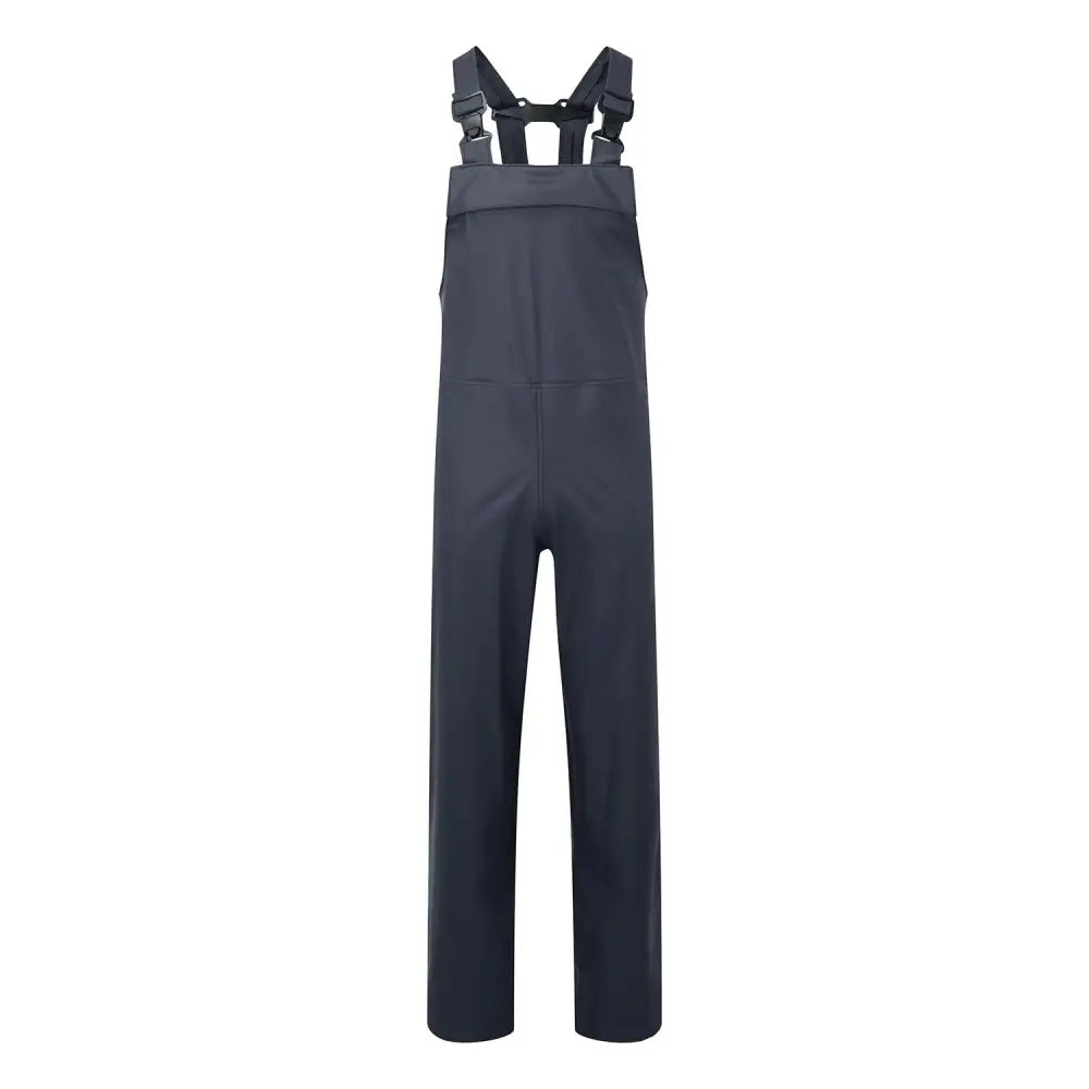 Dark navy blue fort airflex bib waterproof overalls with adjustable straps offering water-resistant breathability for milking parlour use