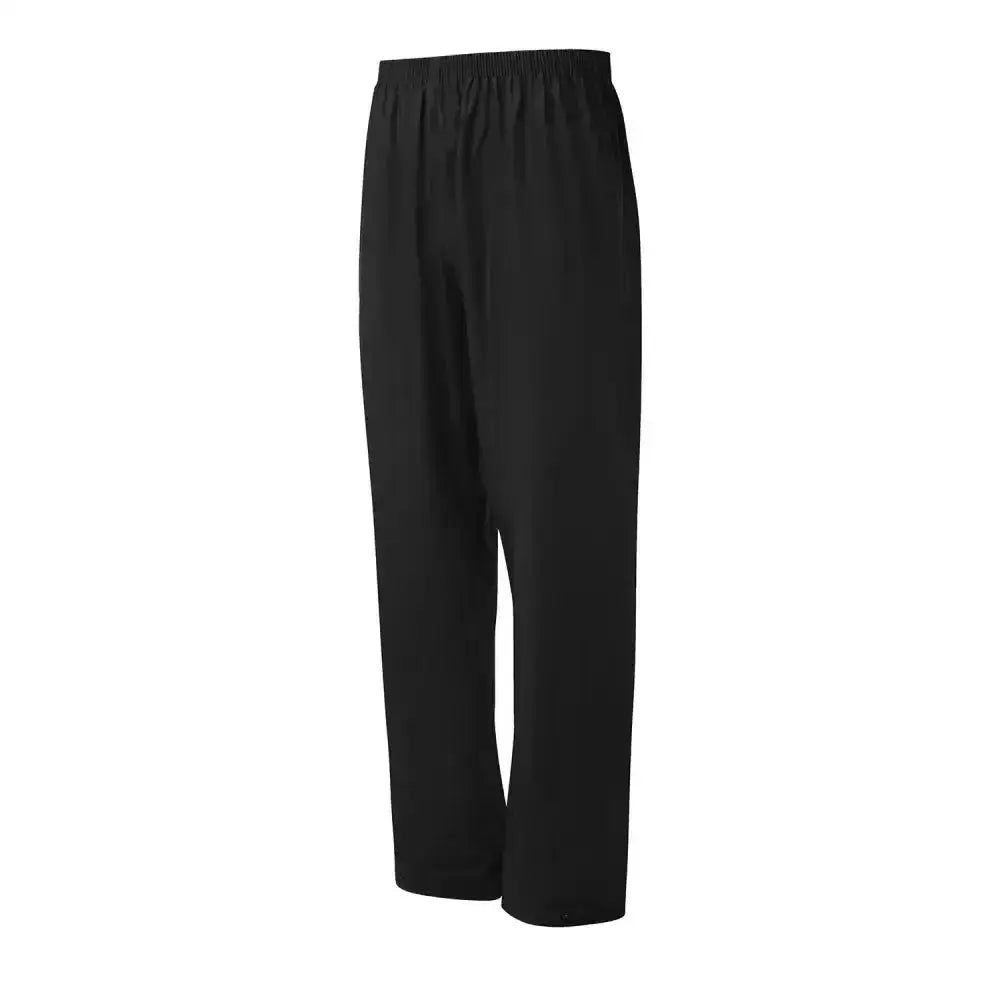 Black fort airflex trouser with smooth texture elastic waistband and straight leg breathable over-trousers design