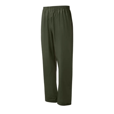 Olive green fort airflex trouser with elastic waist breathable over-trousers in smooth lightweight fabric