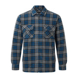 Blue and gray plaid fort portman shacket navy with zipper front chest pockets sherpa fleece lining for cozy wear