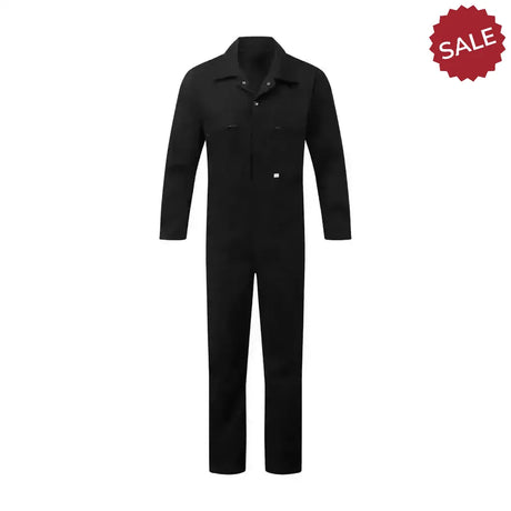 Fort Zip Front Coverall Black 34" Black Workwear